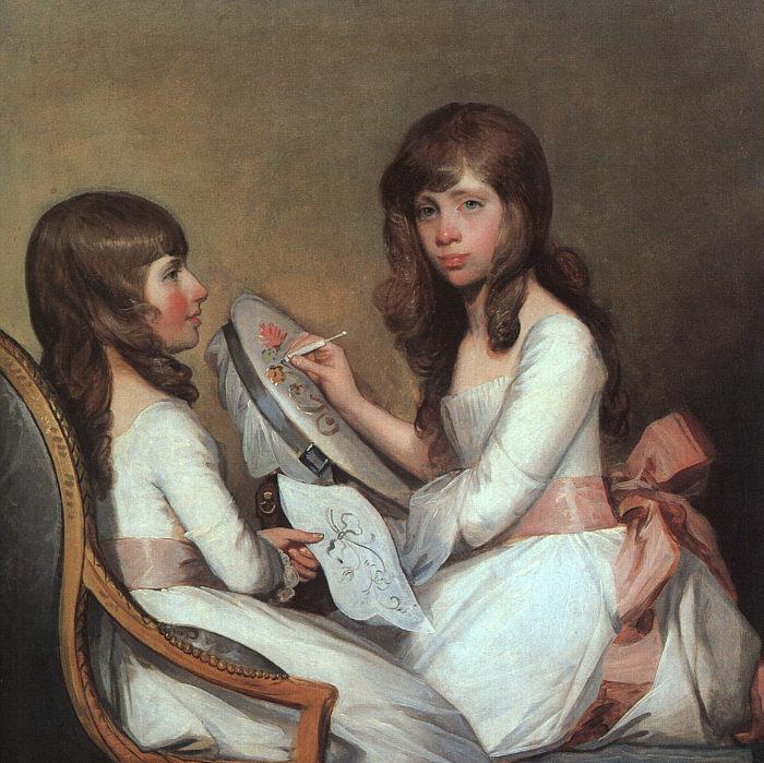 Gilbert Charles Stuart Miss Dick and her cousin Miss Forster oil painting picture